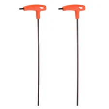 2pcs T-Handle Hex Key Wrench 5mm Extra Long Arm T-Key Hexagon Spanner Orange