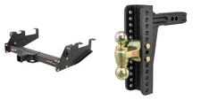 CUR Trailer Hitch Class 5 Tow Kit Adjsutable Ball Mount 2in Receiver 15325-45926