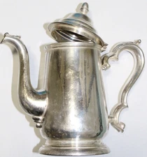 VINTAGE HOTEL ROANOKE LARGE DOUBLE PORTION COFFEE POT INTERNATIONAL SILVER CO.