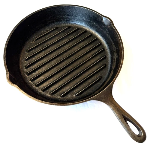 VINTAGE LODGE CAST IRON GRILL PAN 9TB 11" BROILER SKILLET GRIDDLE MADE IN USA