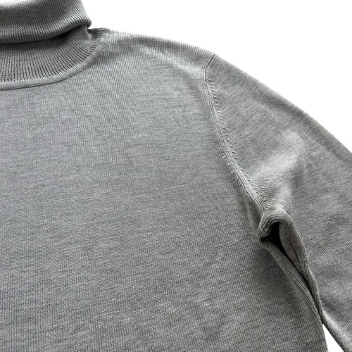 Ann Taylor Women’s M Light Gray Ribbed 100% Silk Long Sl Turtleneck Knit Sweater - Picture 6 of 19