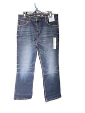 Cat And Jack Girls Jeans Super Stretch Bootcut Blue Husky 16 Adjustable Waist