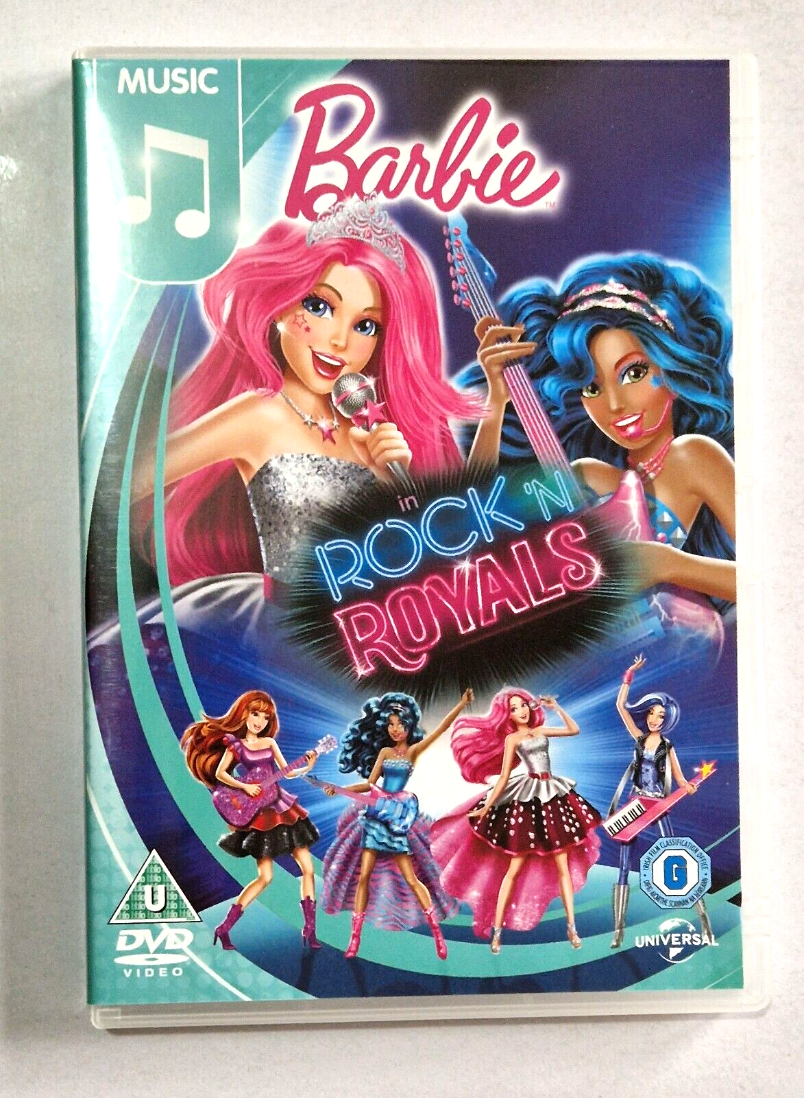 Barbie in Rock 'N' Royals DVD 2015 Computer Animated Film