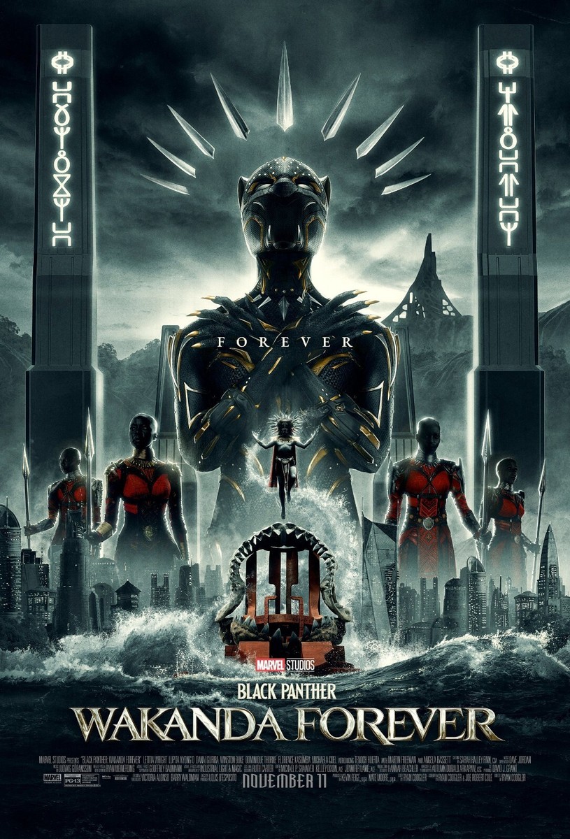 2022 Black Panther Wakanda Forever Movie Poster 11X17 Marvel