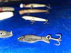  Vintage Lure Lot Wooden ,Glass Eyes 8 Piece Lot  JAPAN Junk Drawer Fishing  — photo 3