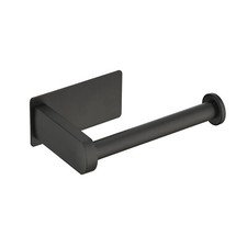 Self Adhesive 5 Inch Toilet Paper Tissue Roll Holder Wall Mounted Matte Black