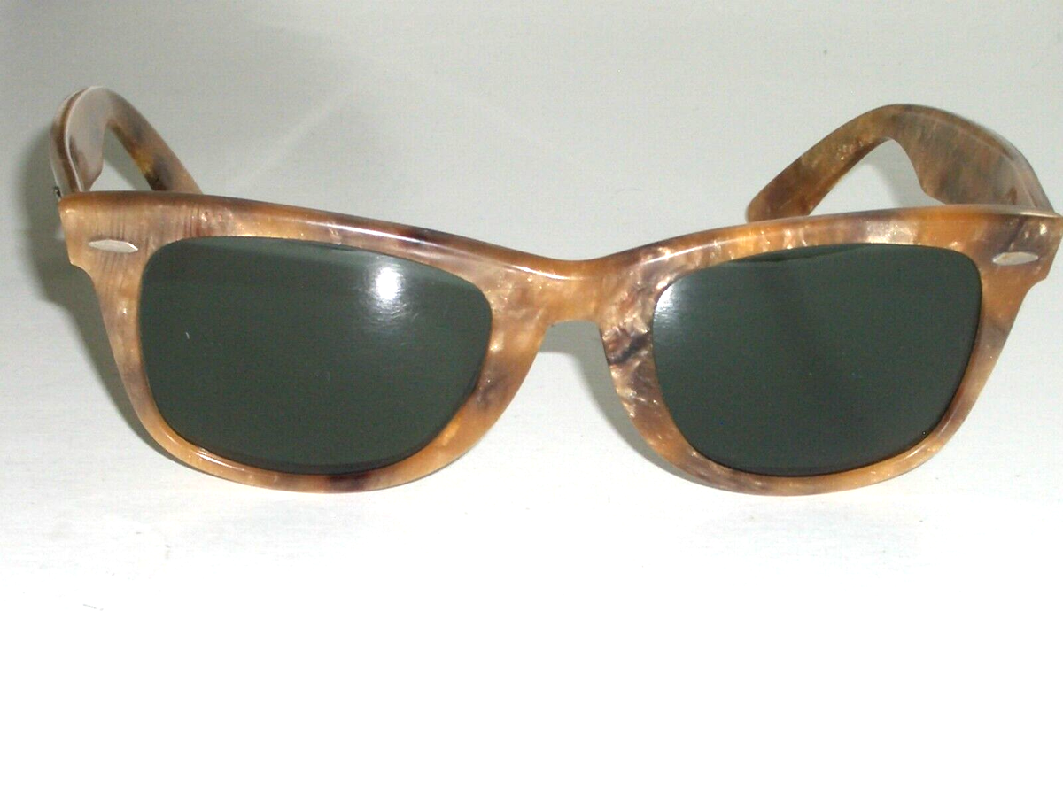 VINTAGE B&L RAY-BAN LIMITED EDITION G15 GLASS PEARLIZED WAYFARER