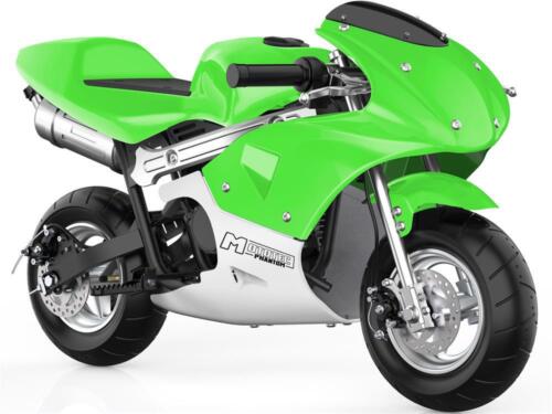 MotoTec Kids Gas Pocket Bike 49cc 2-Stroke Mini Motorcycle Scooter - Green
