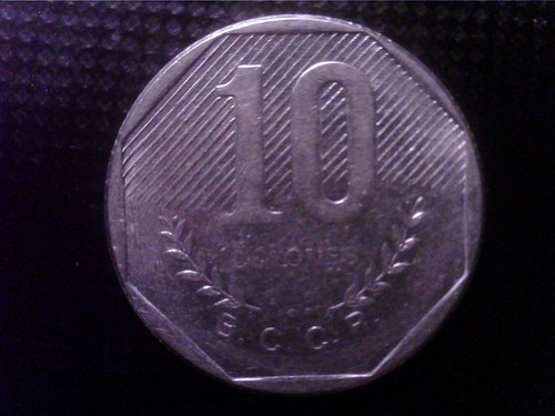 COSTA  RICA     10 COLONES    1985     - Afbeelding 2 van 2