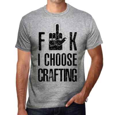 ULTRABASIC Herren T-Shirt F**k Je Choisis L'Artisanat F**k I Choose Crafting