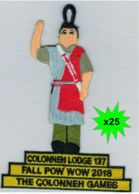 Lot of 25 Colonneh Lodge 137 OA BSA 2018 Fall Pow Wow Patch THE GAMES Bulk