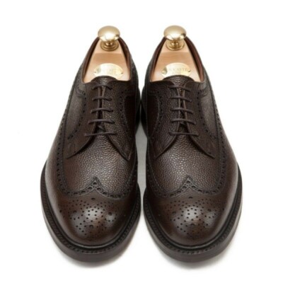 Dack Bespoke Grain Leather Wingtip Oxford Sz 9 Brown Derby Shoes vtg Men main image 2
