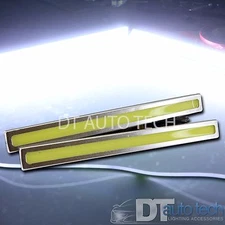 2x Silver 6W LED COB DRL Daytime Running Light Car Driving Bar Universal DC 12V 
