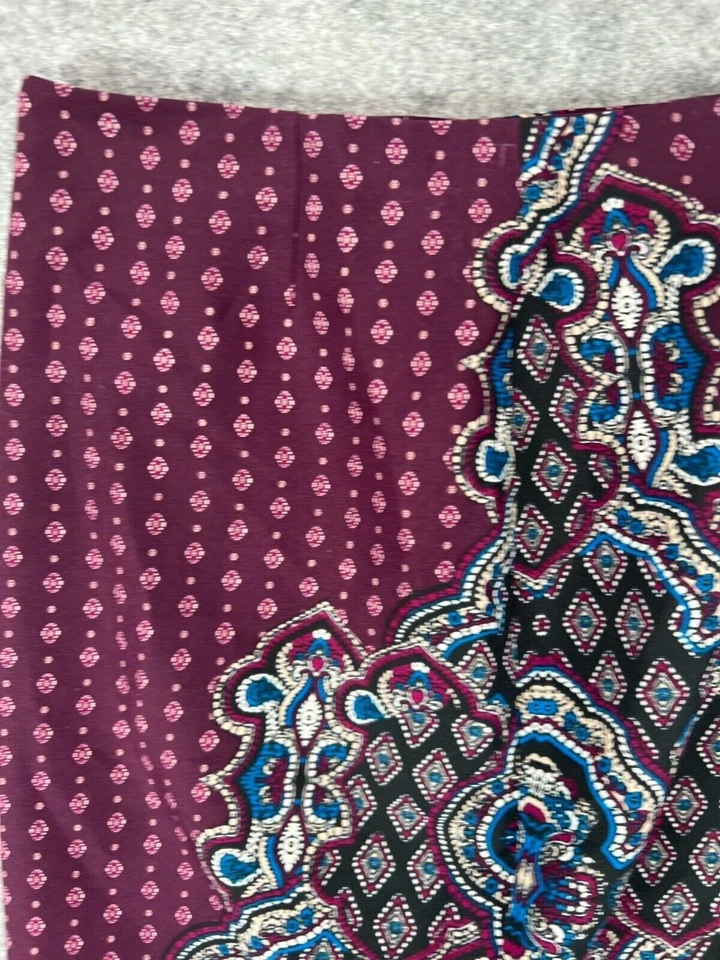 Alex Marie Pencil Skirt Womens Size 6 Red Pencil Skirt Dark Wine Paisley Lined - Image 3 of 4