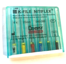 Dentsply K-File Nitiflex 45-80 Endo Root Canal Files (10 pack) 25mm