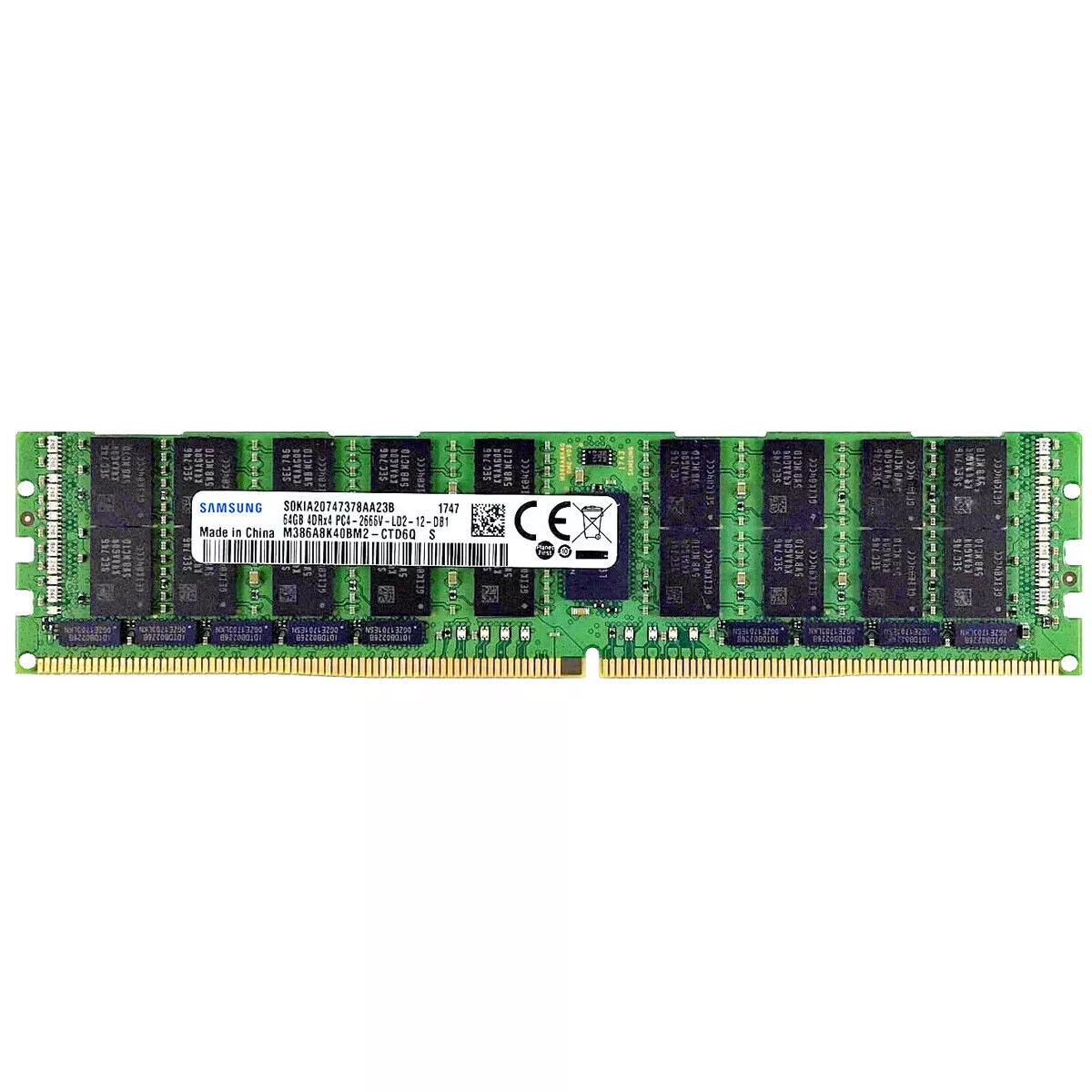 Samsung 64GB 4DRx4 PC4-2666V DDR4 LRDIMM ECC 1.2V Server RAM Samsung 64GB 4DRx4 PC4-2666V DDR4 LRDIMM ECC 1.2V Server RAM