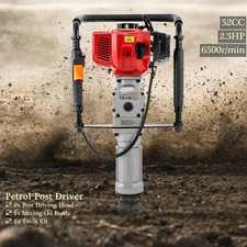 2-Stroke 52cc Petrol Power Fence T-Post Driver Push Gasoline Engine Pole Pounder