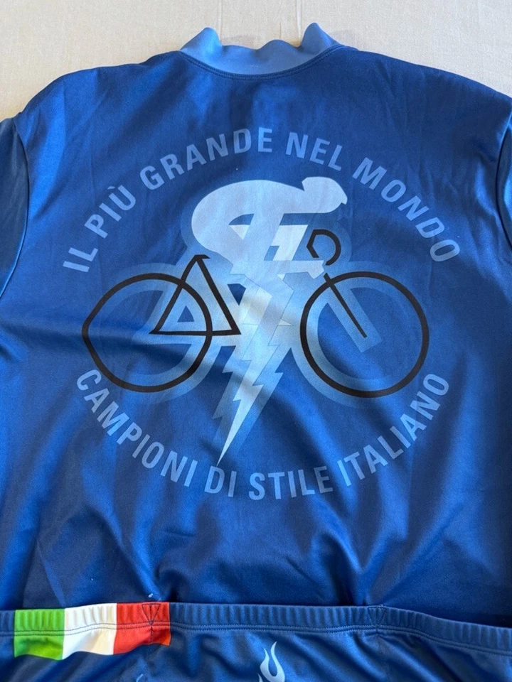 Camiseta deportiva de ciclismo Novara Team para hombre grande manga corta pulóver bolsillos Italia Foto 3 de 4