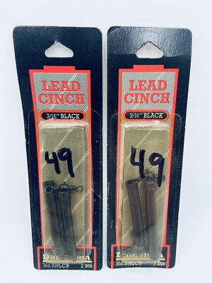 1986 Danielson Lead Cinch 3/16  Black (2 Packs=4 Cinch Total) 316LCB