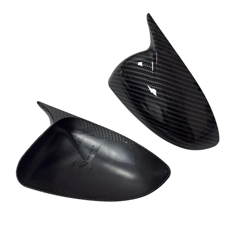 For Chevrolet Aveo/Sonic 2011-2014 Black/Carbon Add-on Side Mirror Cover Cap ABS - Foto 11 di 17
