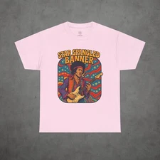 Star Spangled Banner Psychedelic Rock Design with Fourth of July Style