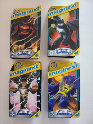 NEW Imaginext DC Super Friends Lot 4 Batman Black Adam Batwing Apokolips Armor