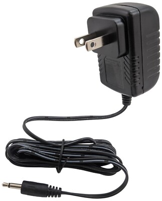 Wall Power Adapter 9V 400mA with 1/8'' Mono Male Plug, Center Positive