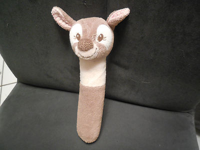 Doudou musical faon biche beige marron rose NATTOU 20 cm - 34621