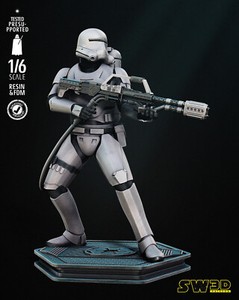 Star Wars 3D Models 1/12 Scale Imperial Flame Trooper Figure kit