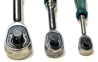 Snap-on Tools 3-Piece Blue Hard Handle Ratchet Set TML836 & F836