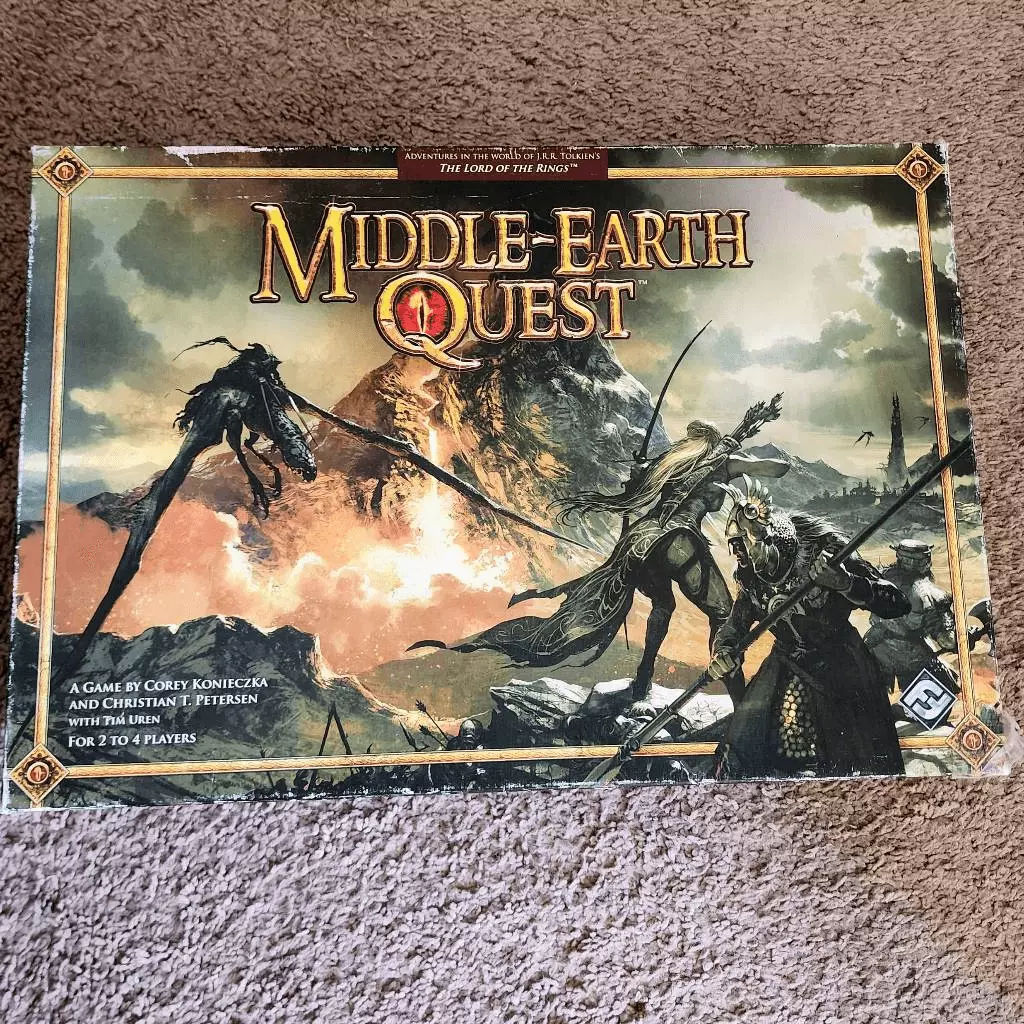 Lord of the Rings Middle-Earth Quest board game partially incomplete