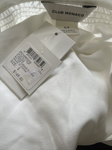 Club Monaco Womens Cream Marine Lace Sleeve Top Chemise Size S Retail $169 - Picture 4 of 4