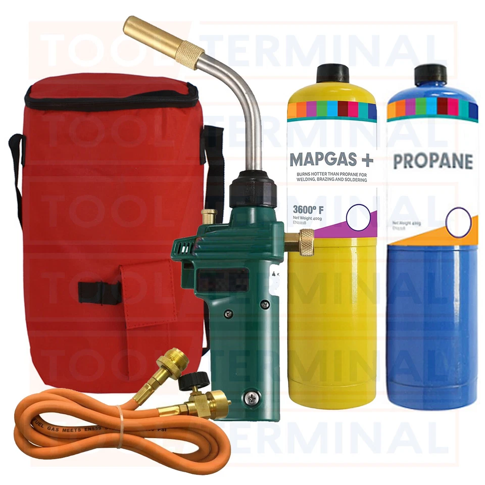 Hot Bag Mapp Gas Blow Lamp Torch Map Propane Extension Hose Solderding Brazing