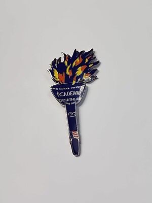 Academic Decathlon Souvenir Lapel Pin Torch Annual Scholastic Competition