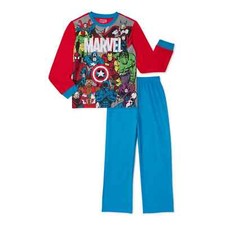Marvel Avengers 2 PC Flannel Long Sleeve Pajama Set Boy Size 6/7