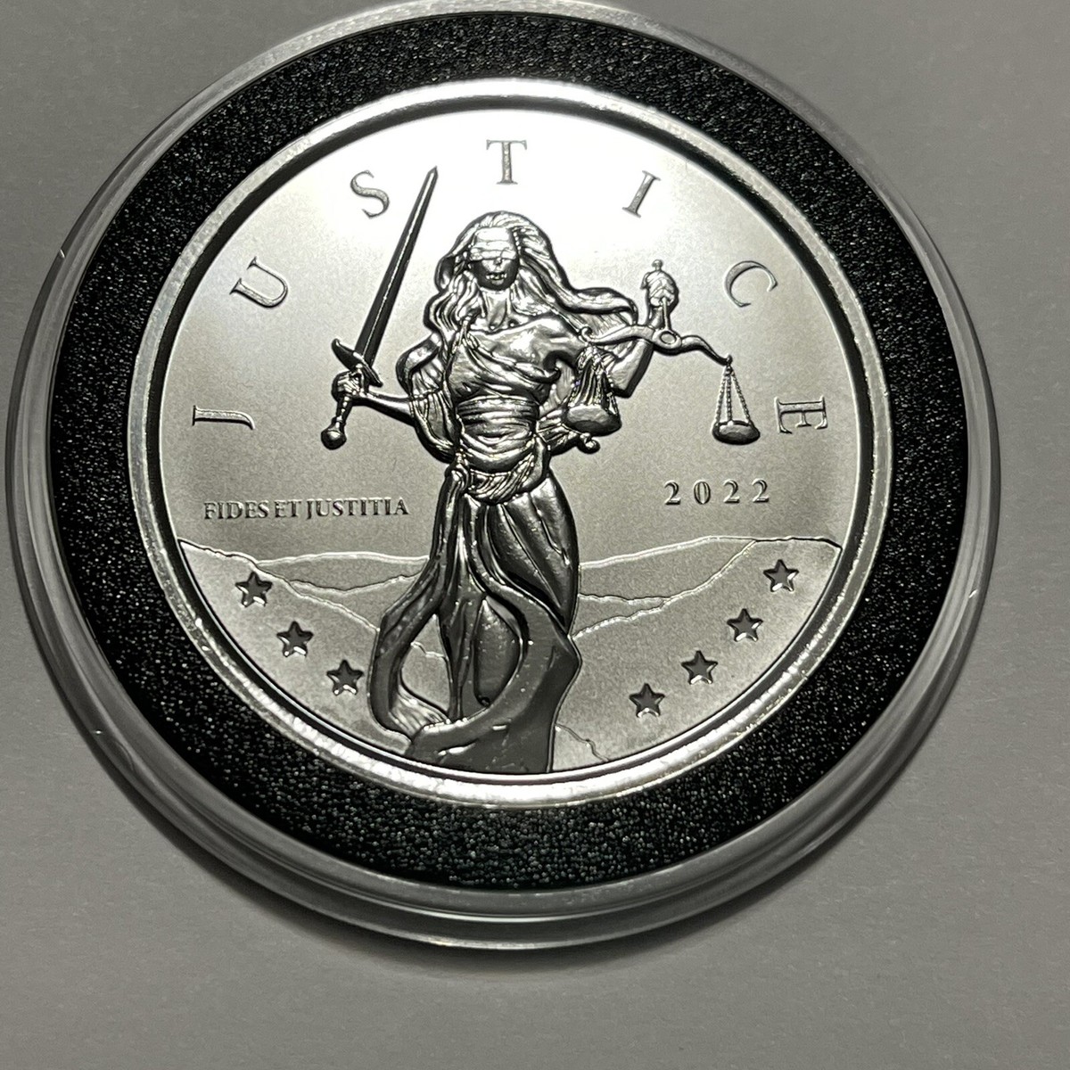 Lady Justice Gibraltar Collector Coin 1 Troy Oz .999 Fine Silver