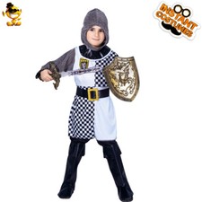 Boys Crusader Costume for Halloween Party Kids Cool Warrior Cosplay Costume