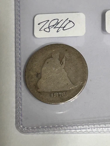 1876 S SEATED LIBERTY QUARTER