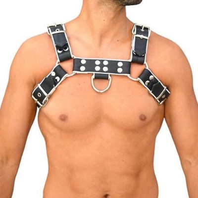 Handcrafted Leather Chest Harness: Adjustable Outfit Accessory, Handcrafted