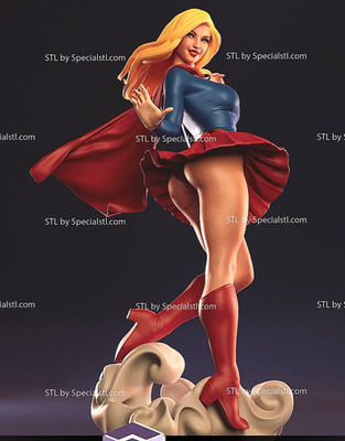 Super Sexy Supergirl ! 3D Printed 16k ! Custom! Painted or Unpainted!