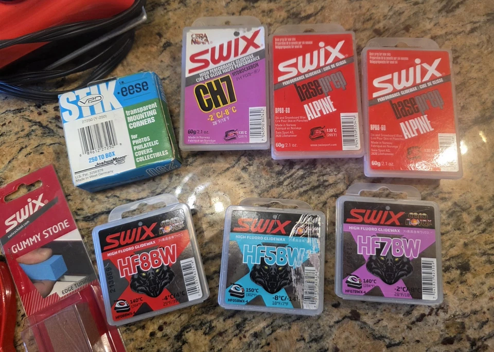 SWIX HF 5 7 8BW Universal Wax Nordic Ski Wax Bundle Iron 3 Vises CH7 Base Prep - Image 3 of 4
