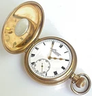 Pocket Watch H Samuel Antique Gold Plated Everite Half Hunter Vintage Swiss Made