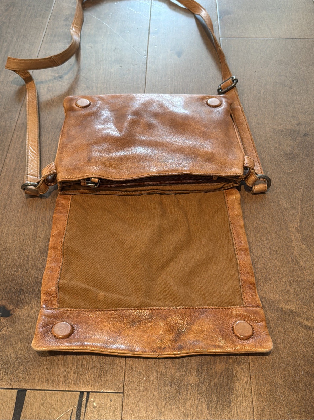 Latico Patchwork Brown Genuine Leather Small Cros… - image 7