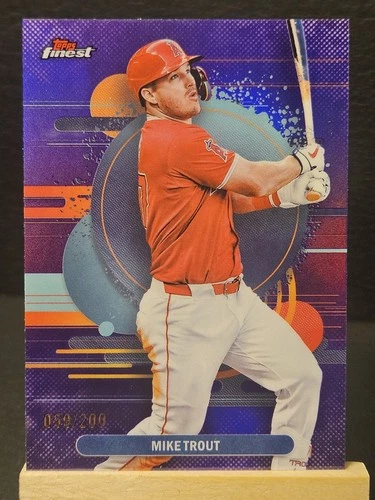 2025 Topps Finest Mike Trout #131 Uncommon Tier Purple Refractor #059/200