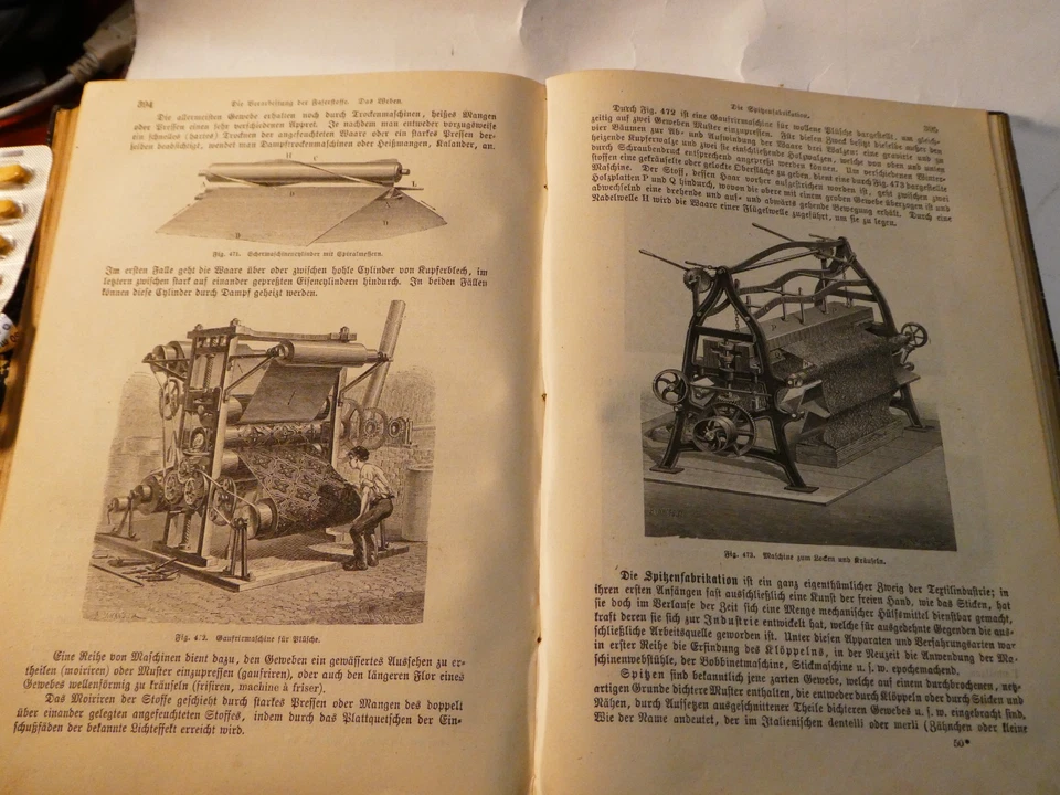 Buch der Erfindungen 1879	7te Auflage Band VI	mechanische Bearbeitung der Rohsto - Bild 4 von 4