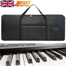 61-Key Keyboard Bag Portable Electronic Piano Padded Cover Case Waterproof Black