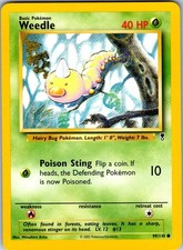 1999 weedle pokemon card value Prices & 2026 Grass Rarity Weedle  Base Set First