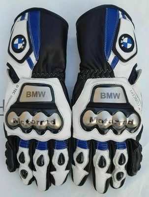 BMW GLOVES BLUE MOTORRAD MOTORCYCLE MOTORBIKE LEATHER ARMOURED BIKE APPAREL