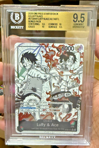 Luffy & Ace (Parallel) graded BGS 9.5 for sale on eBay