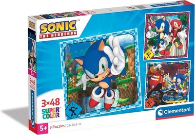 Sonic Puzzle 3 x 48 Teile Sonic Puzzle ab 5 Jahren
